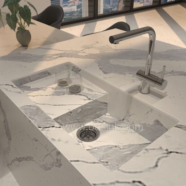 Laminam Statuario Venato Sale | Portitxol Sink