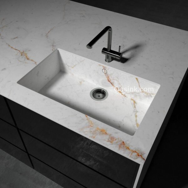 Neolith Abu Dhabi White | Sa Caleta Sink